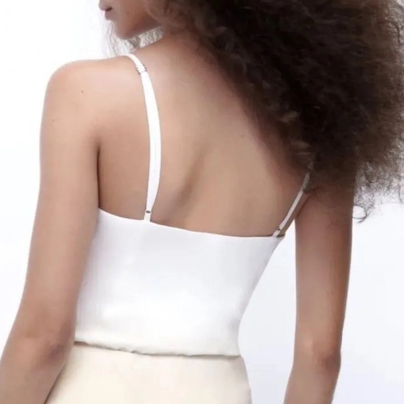 NWT Zara Ivory/White Linen Blend Corset Sz. MD - Picture 3 of 15